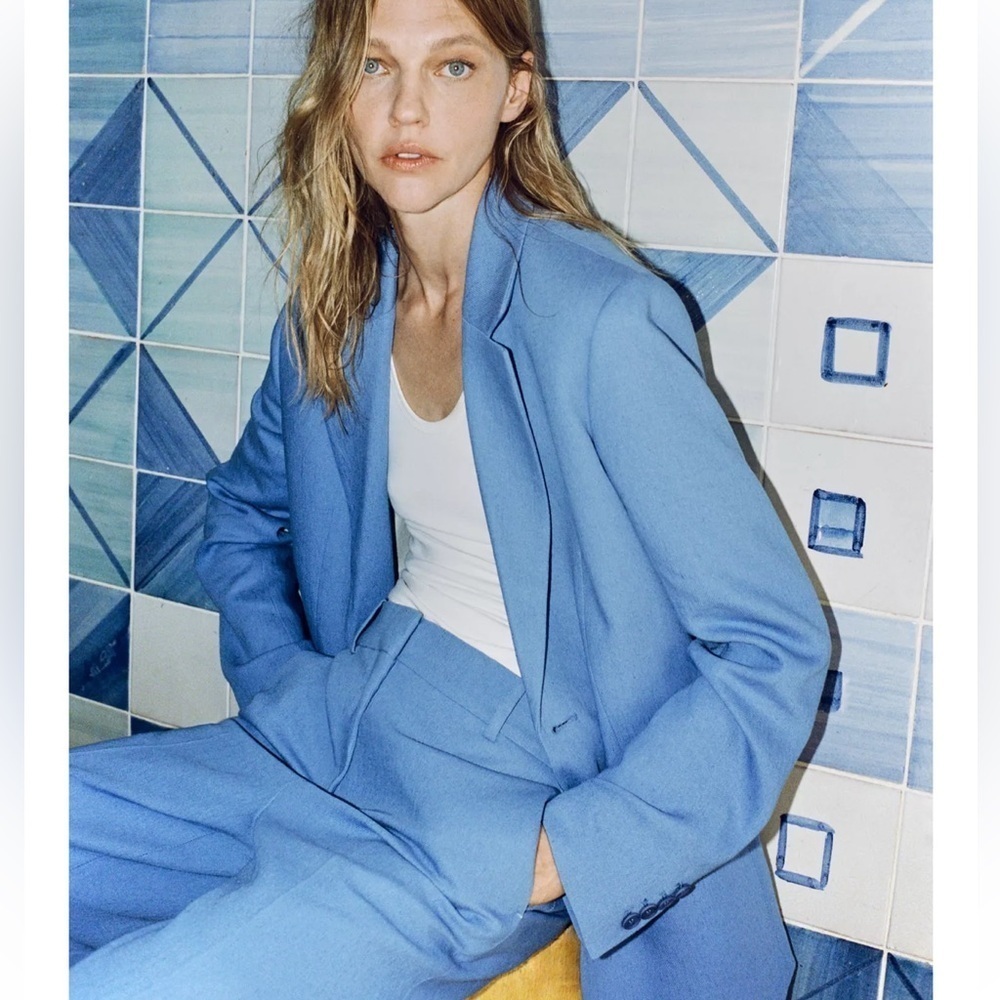 Zara LINEN BLEND BLAZER ZW COLLECTION size S and L